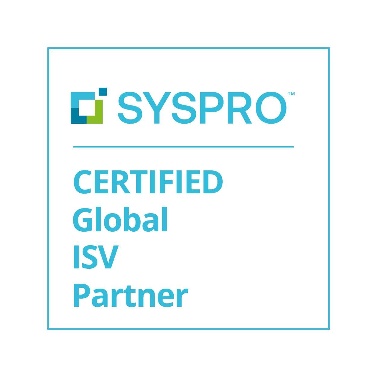 Logo of SYSPRO Certified Global ISV Partner