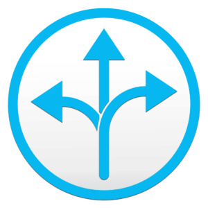 Icon showing multiple directions