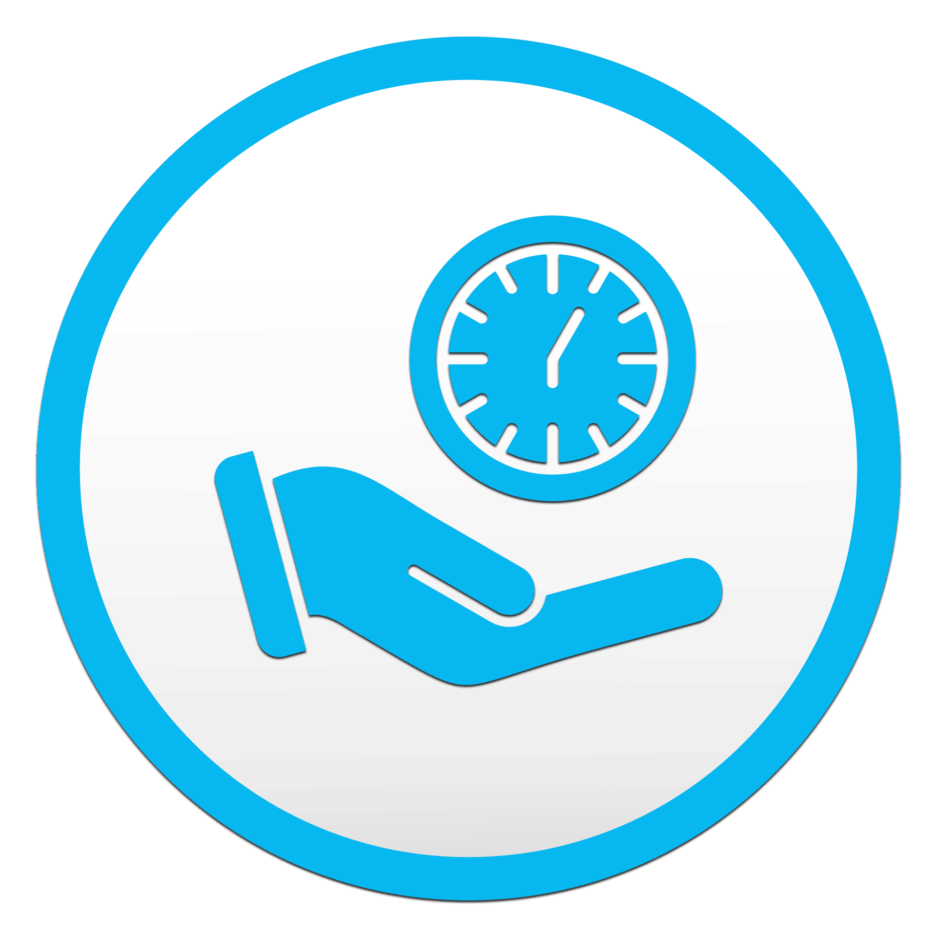 I.con of a watch on a palm
