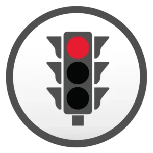 Red traffic light icon