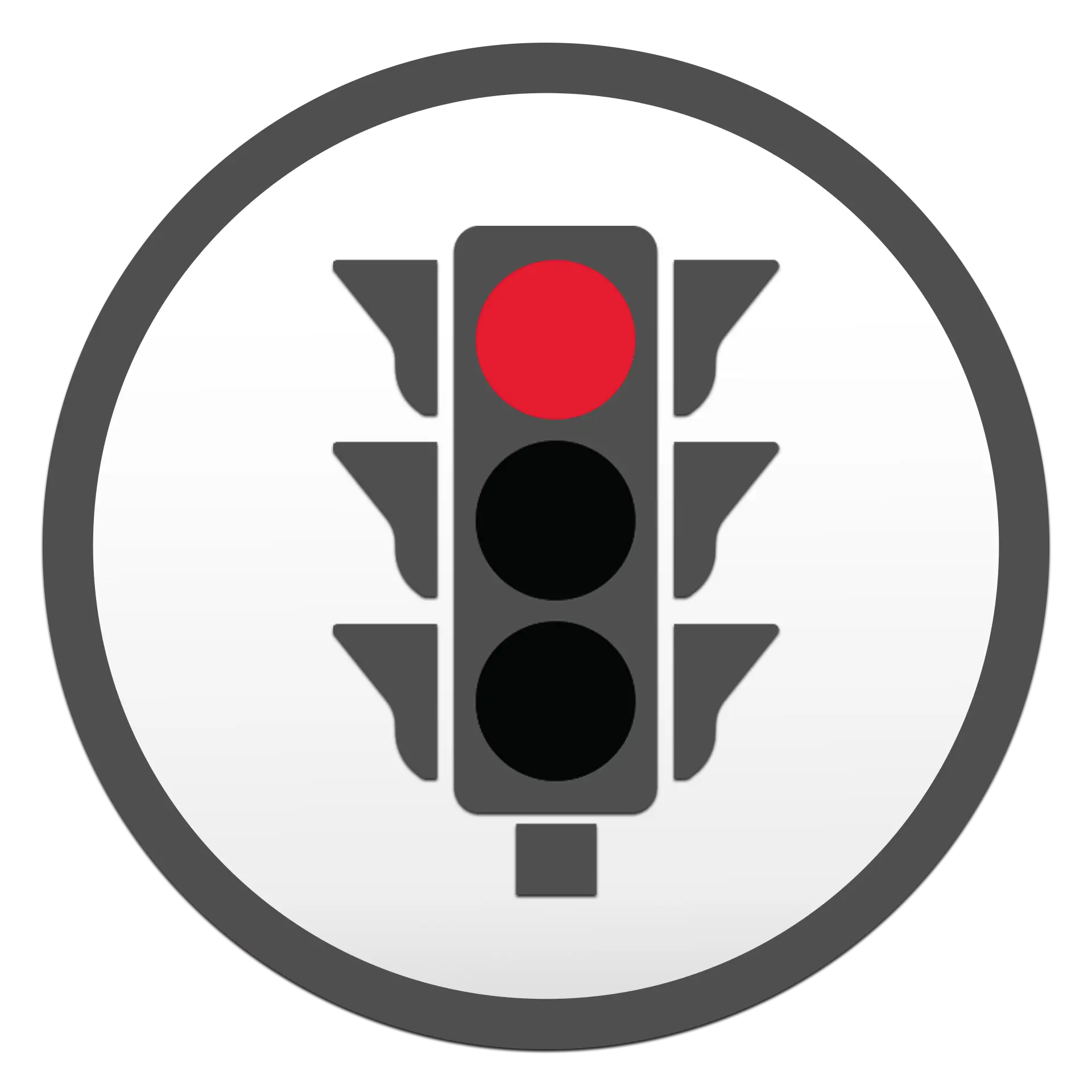 Red traffic light icon
